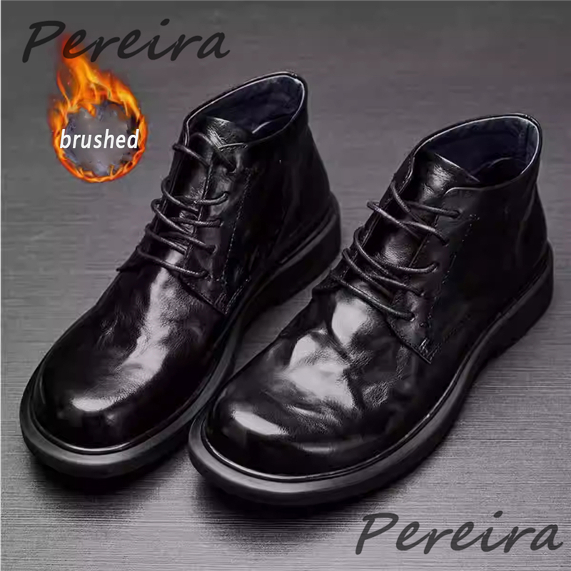Men'S Shoes Hey Dude - Осенне-зимние теплые мужские ботильоны, кожаные короткие