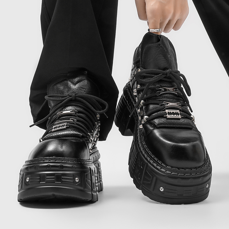 Новые готические панк-ботинки  – обзор и цена Men'S Shoes With Height Increase