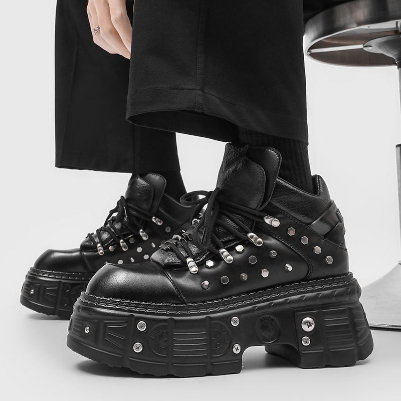 Новые готические панк-ботинки  – обзор и цена Men'S Shoes With Height Increase