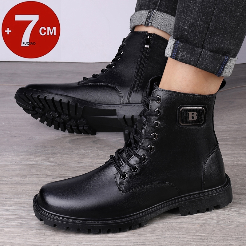 Мужские зимние кожаные ботинки – обзор и цена Men'S Shoes With Height Increase